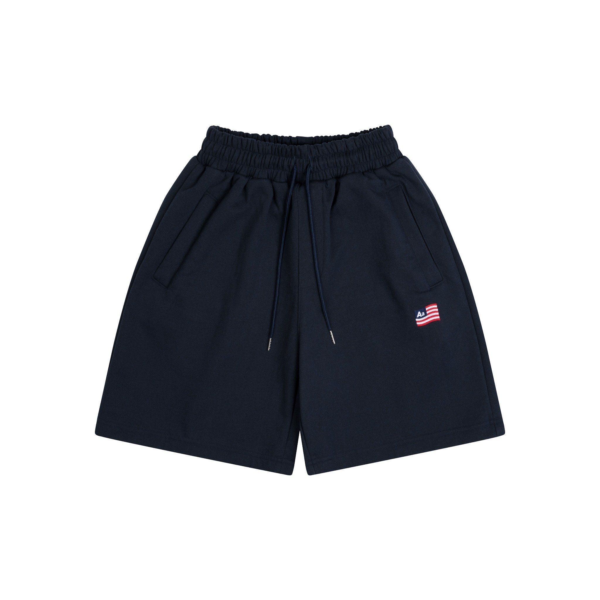 HAVENIX FLAG LOGO SWEAT SHORTS NAVY