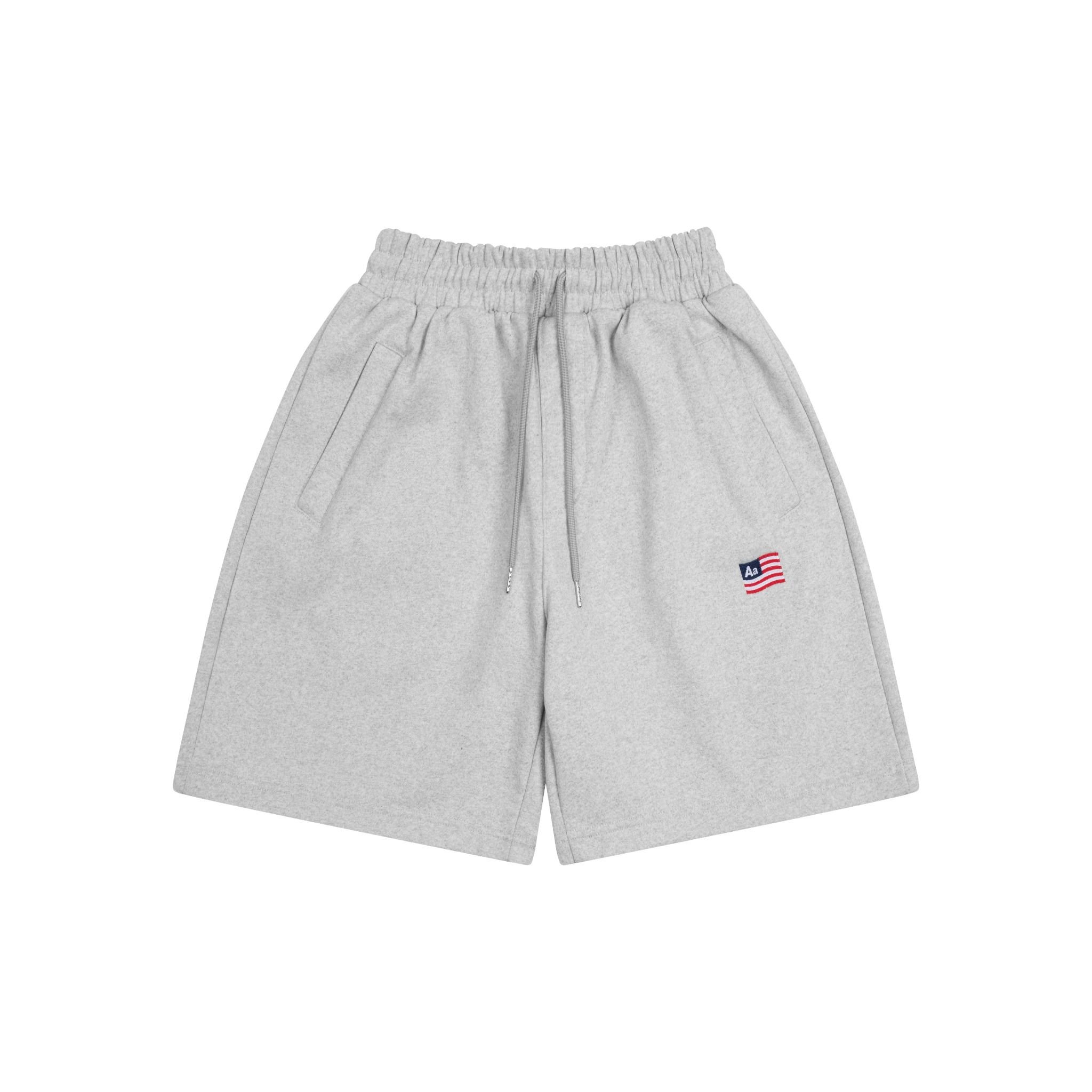 HAVENIX FLAG LOGO SWEAT SHORTS GREY